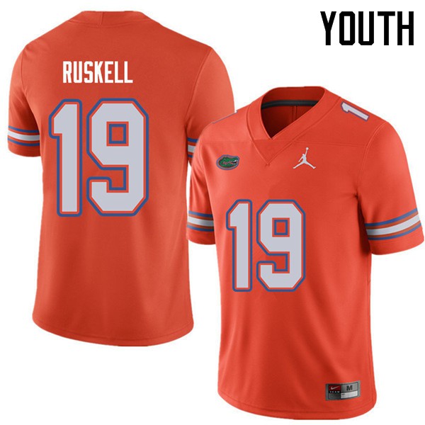 Jordan Brand Youth #19 Jack Ruskell Florida Gators College Football Jersey Orange